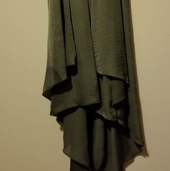 🌸3/$30🌸 CITY TRIANGLES | strapless high-low dress olive - Picture 3 of 5